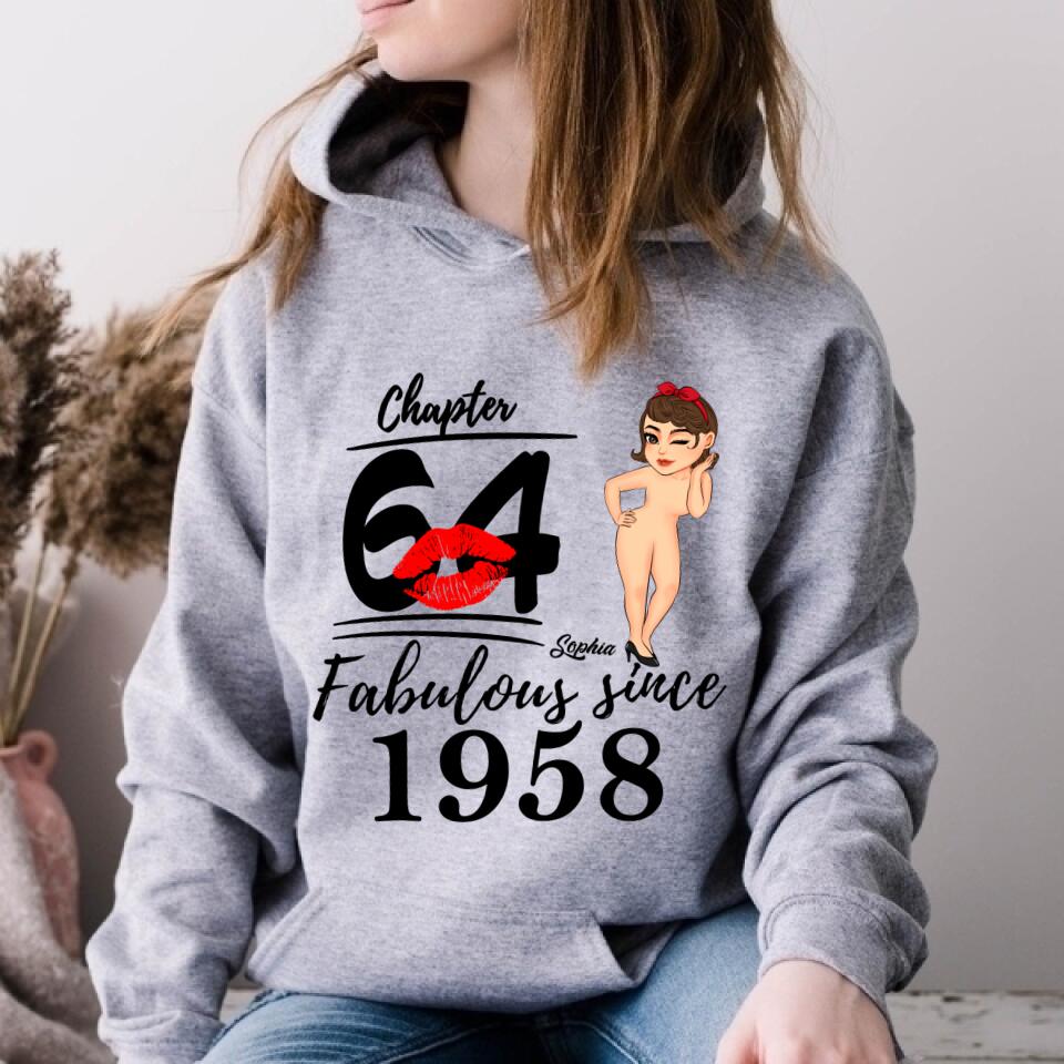 64th Birthday Shirts, Custom Birthday Shirts, Turning 64 Shirt For Women, Turning 64 And Fabulous Shirt, 1958 Shirt, Best Gifts For Women Turning 64