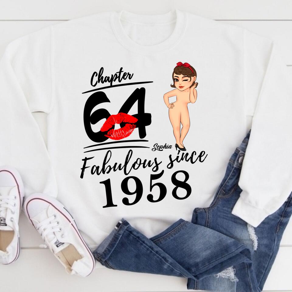 64th Birthday Shirts, Custom Birthday Shirts, Turning 64 Shirt For Women, Turning 64 And Fabulous Shirt, 1958 Shirt, Best Gifts For Women Turning 64