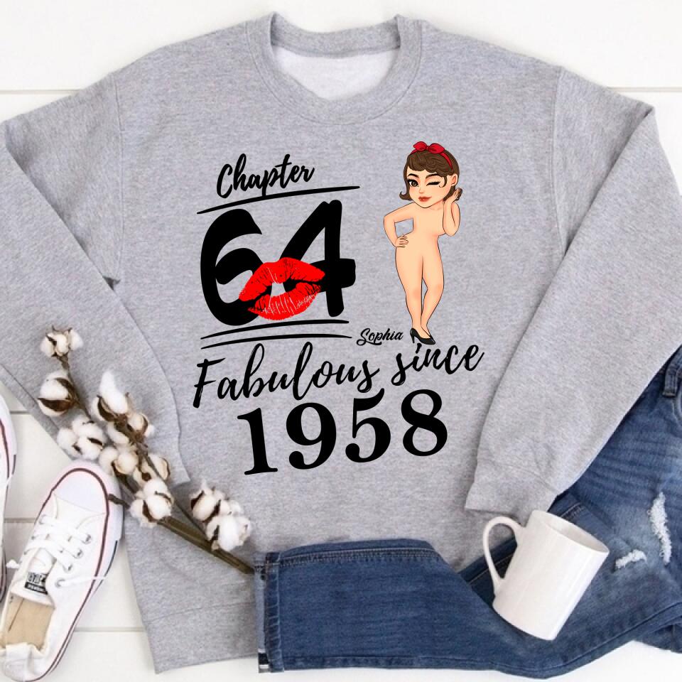 64th Birthday Shirts, Custom Birthday Shirts, Turning 64 Shirt For Women, Turning 64 And Fabulous Shirt, 1958 Shirt, Best Gifts For Women Turning 64