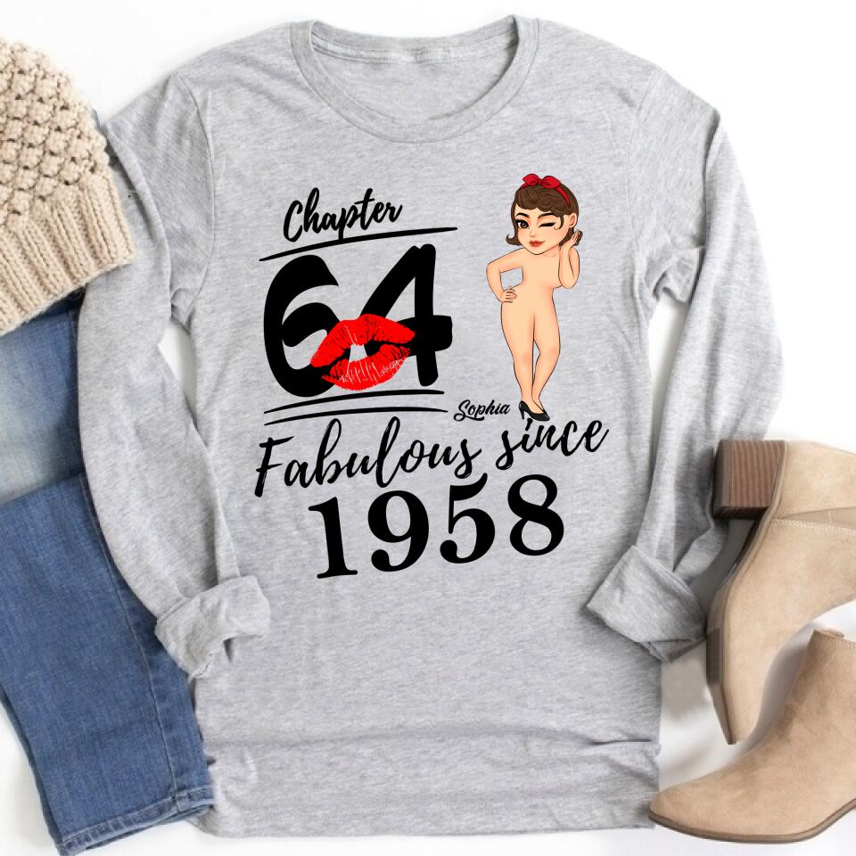 64th Birthday Shirts, Custom Birthday Shirts, Turning 64 Shirt For Women, Turning 64 And Fabulous Shirt, 1958 Shirt, Best Gifts For Women Turning 64