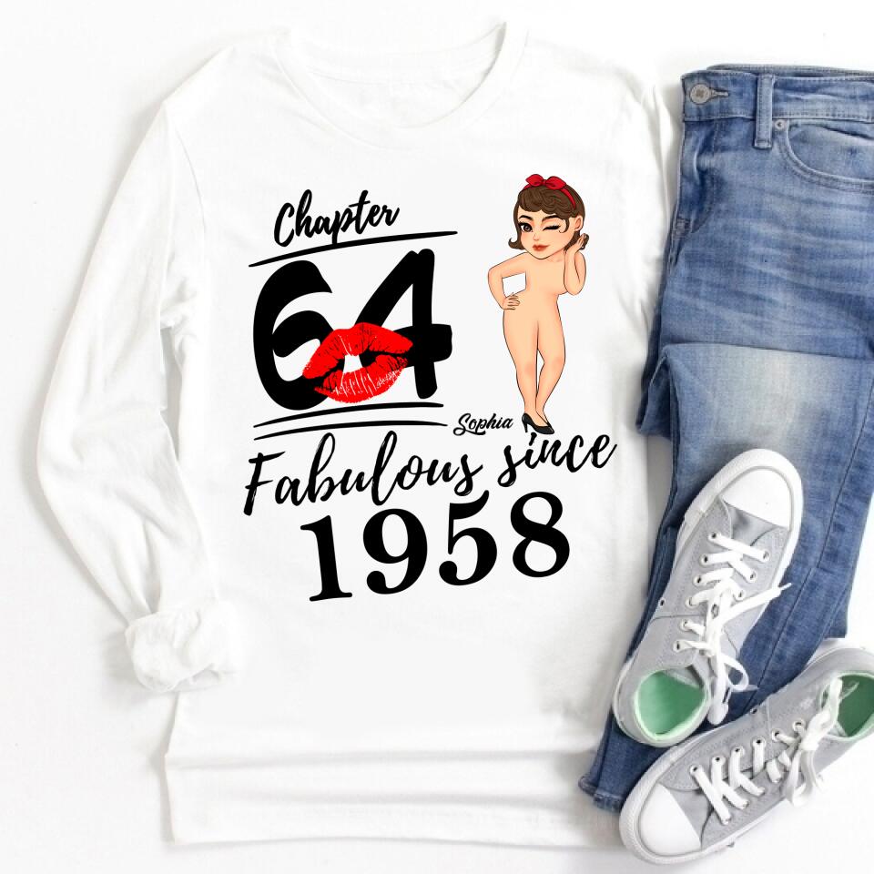 64th Birthday Shirts, Custom Birthday Shirts, Turning 64 Shirt For Women, Turning 64 And Fabulous Shirt, 1958 Shirt, Best Gifts For Women Turning 64