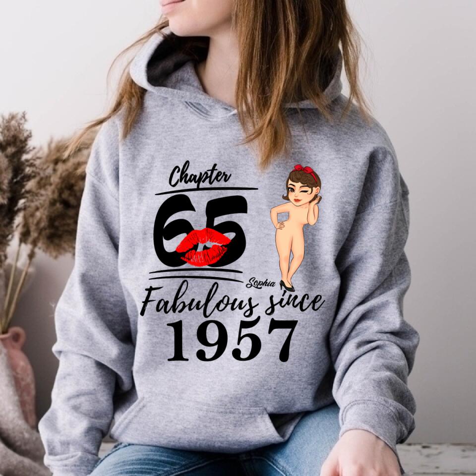 65th Birthday Shirts, Custom Birthday Shirts, Turning 65 Shirt For Women, Turning 65 And Fabulous Shirt, 1957 Shirt, Best Gifts For Women Turning 65