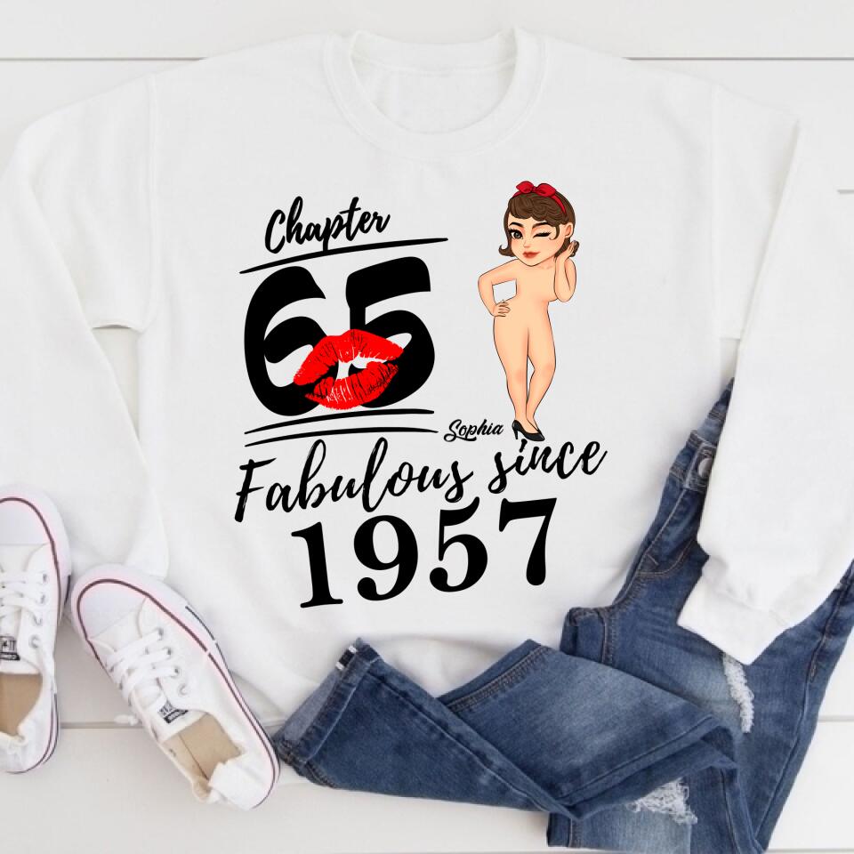 65th Birthday Shirts, Custom Birthday Shirts, Turning 65 Shirt For Women, Turning 65 And Fabulous Shirt, 1957 Shirt, Best Gifts For Women Turning 65