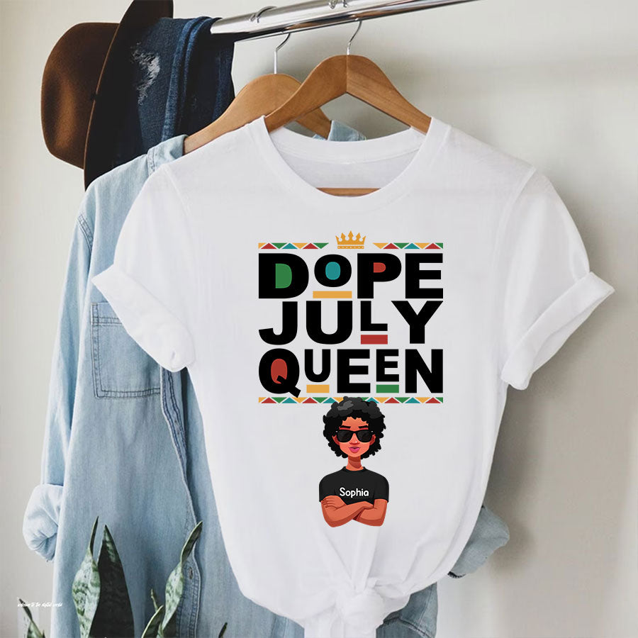 July Birthday Shirt, Custom Birthday Shirt, Queens Born In July, July Birthday Shirts For Woman