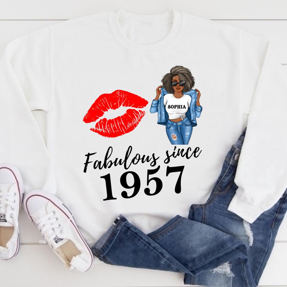 Chapter 57, Fabulous Since 1965 57th Birthday Unique T Shirt For Woman, Custom Birthday Shirt, Her Gifts For 57 Years Old , Turning 57 Birthday Cotton Shirt