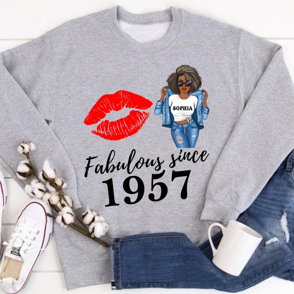 Chapter 57, Fabulous Since 1965 57th Birthday Unique T Shirt For Woman, Custom Birthday Shirt, Her Gifts For 57 Years Old , Turning 57 Birthday Cotton Shirt
