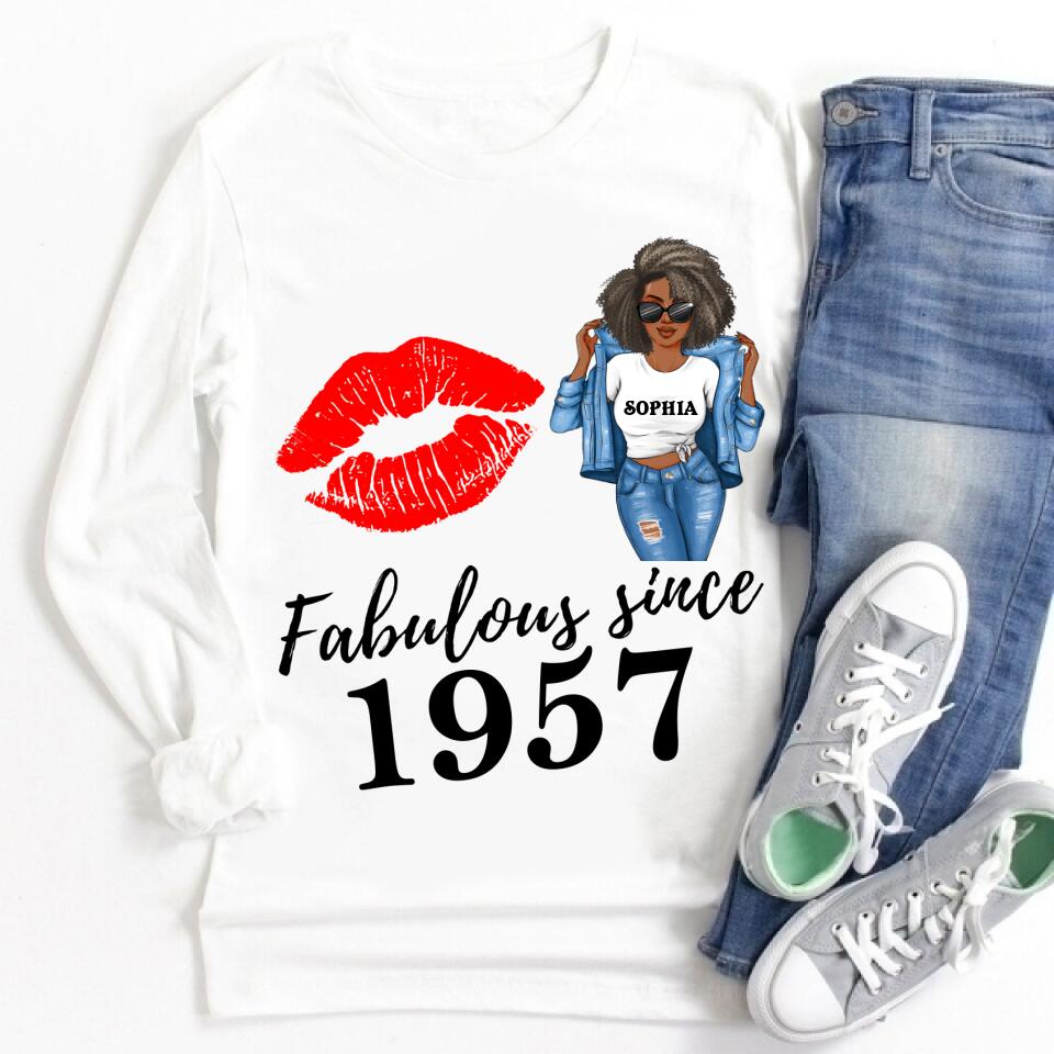 Chapter 57, Fabulous Since 1965 57th Birthday Unique T Shirt For Woman, Custom Birthday Shirt, Her Gifts For 57 Years Old , Turning 57 Birthday Cotton Shirt
