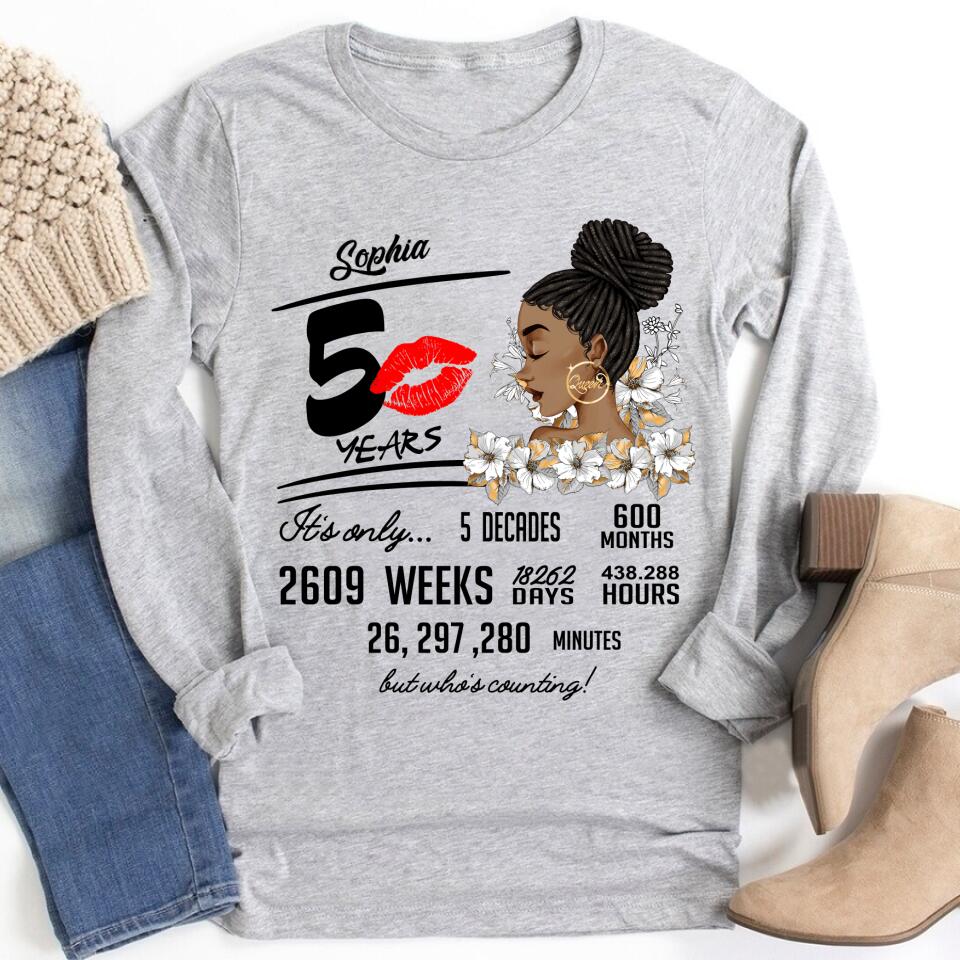 50th Birthday Shirts, Custom Birthday Shirts, Turning 50 Shirt, Gifts For Women Turning 50, 50 And Fabulous Shirt, 1972 Shirt, 50th Birthday Shirts For Her