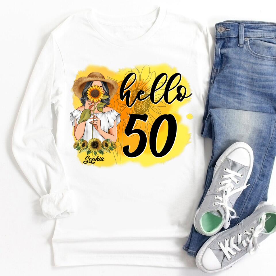 Hello 50 1972 Vintage Shirt, 50th Birthday Shirts, Custom Birthday Shirts, Turning 50 Shirt, Gifts For Women Turning 50, 50 And Fabulous Shirt, 50th Birthday Shirts For Her