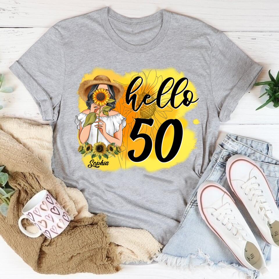 Hello 50 1972 Vintage Shirt, 50th Birthday Shirts, Custom Birthday Shirts, Turning 50 Shirt, Gifts For Women Turning 50, 50 And Fabulous Shirt, 50th Birthday Shirts For Her