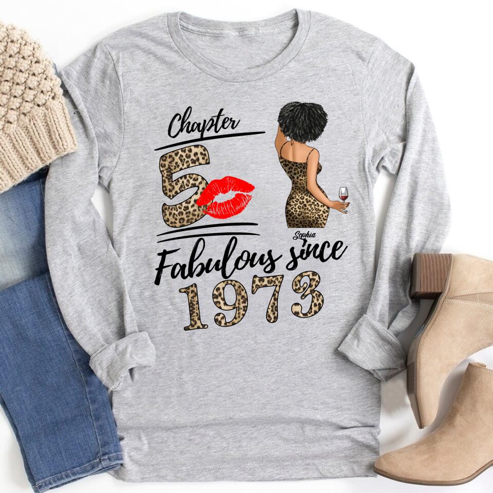 50th Birthday Shirts, Custom Birthday Shirts, Turning 50 Shirt, Gifts For Women Turning 50, 50 And Fabulous Shirt, 1973 Shirt, 50th Birthday Shirts For Her