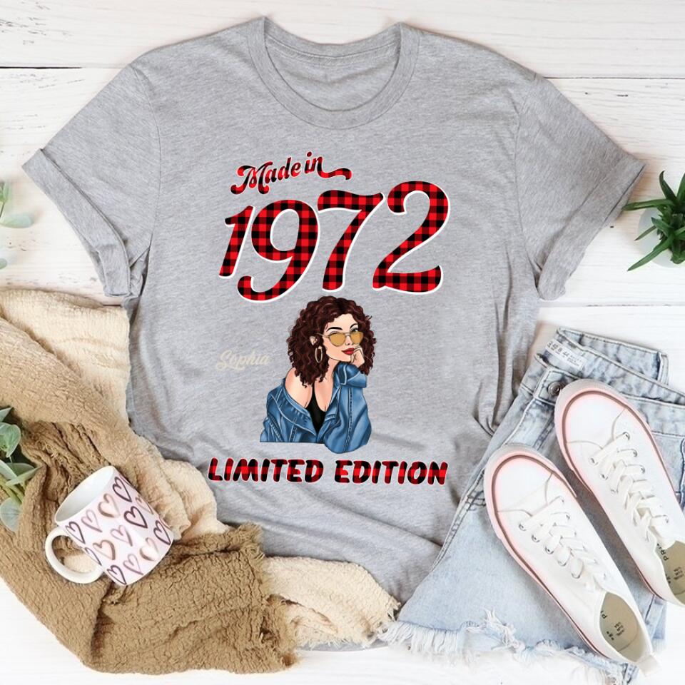 Made In 1972 Limited Edition - Vintage 1972 Shirt, Stepping Into My 50th Birthday,  50th Birthday Unique Gifts For Woman, 50th Birthday Ideas, Turning 50 Years Old Cotton Shirt