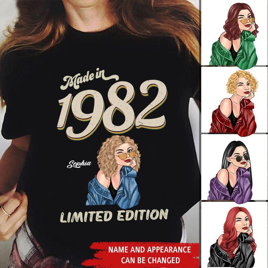 I'm 40 - Vintage 1982 Shirt, Custom Birthday Shirt, 40th Birthday Unique Gifts For Woman, 40th Birthday Ideas, Turning 40 Years Old Cotton Shirt
