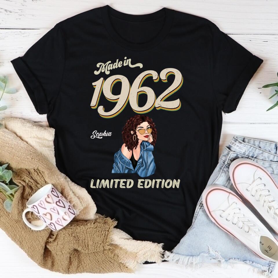 I'm 60 - Vintage 1962 Shirt, Custom Birthday Shirt, 60th Birthday Unique Gifts For Woman, 60th Birthday Ideas, Turning 60 Years Old Cotton Shirt