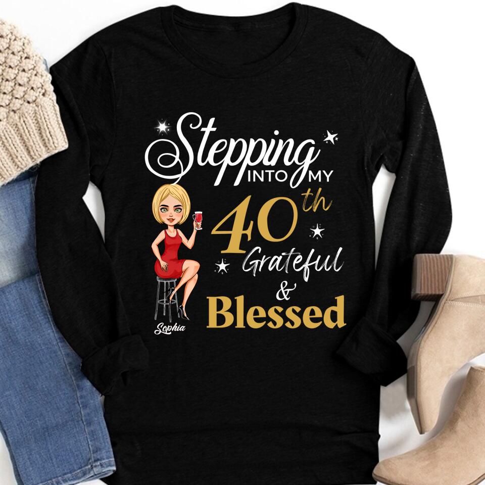 Stepping Into My 40th Birthday, Vintage 1982 Shirt, 40th Birthday Unique Gifts For Woman, 40th Birthday Ideas, Turning 40 Years Old Cotton Shirt