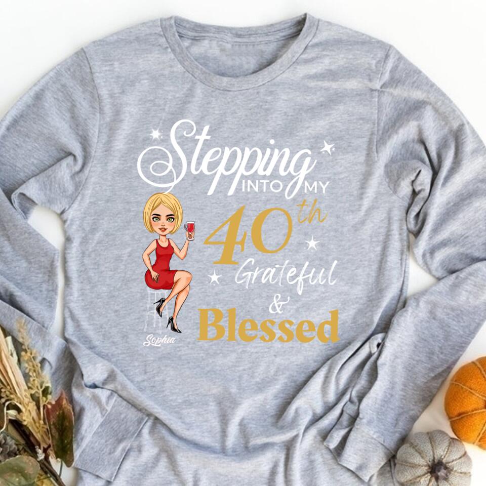 Stepping Into My 40th Birthday, Vintage 1982 Shirt, 40th Birthday Unique Gifts For Woman, 40th Birthday Ideas, Turning 40 Years Old Cotton Shirt