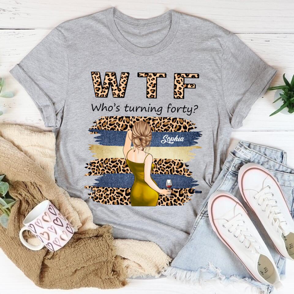 W T F Forty Birthday Shirt, Vintage 1982 Shirt, 40th Birthday Unique Gifts For Woman, 40th Birthday Ideas, Turning 40 Years Old Cotton Shirt