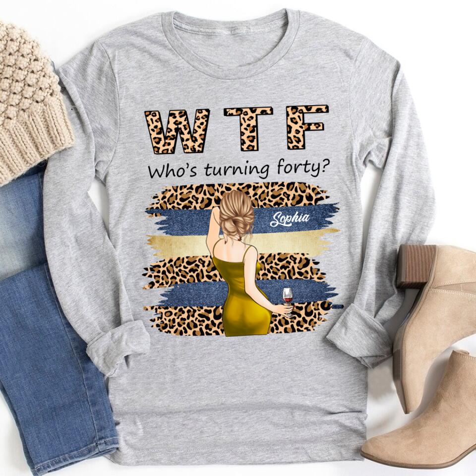 W T F Forty Birthday Shirt, Vintage 1982 Shirt, 40th Birthday Unique Gifts For Woman, 40th Birthday Ideas, Turning 40 Years Old Cotton Shirt