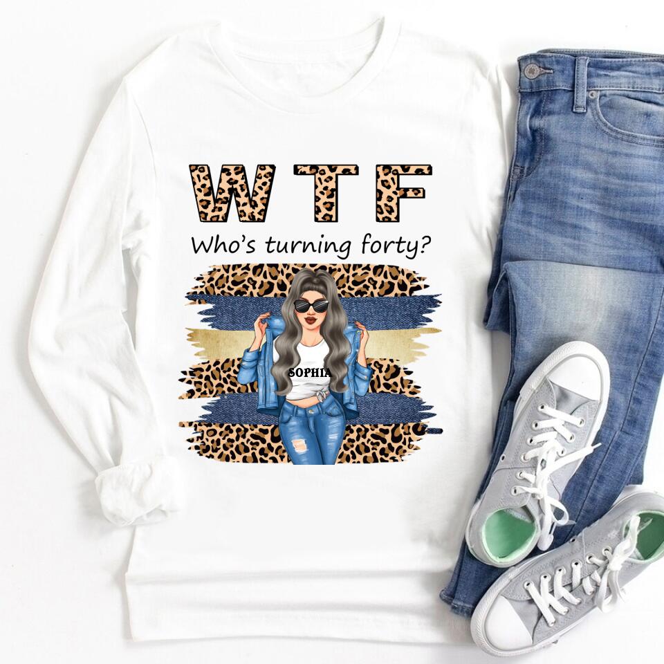 W T F Forty Birthday Shirt, Vintage 1982 Shirt, 40th Birthday Unique Gifts For Woman, 40th Birthday Ideas, Turning 40 Years Old Cotton Shirt