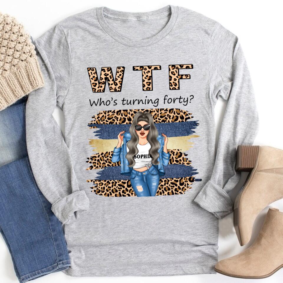 W T F Forty Birthday Shirt, Vintage 1982 Shirt, 40th Birthday Unique Gifts For Woman, 40th Birthday Ideas, Turning 40 Years Old Cotton Shirt