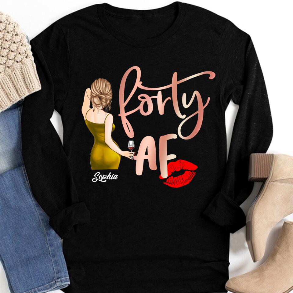 Forty Af Shirt Vintage 1982 Shirt, 40th Birthday Unique Gifts For Woman, 40th Birthday Ideas, Turning 40 Years Old Cotton Shirt