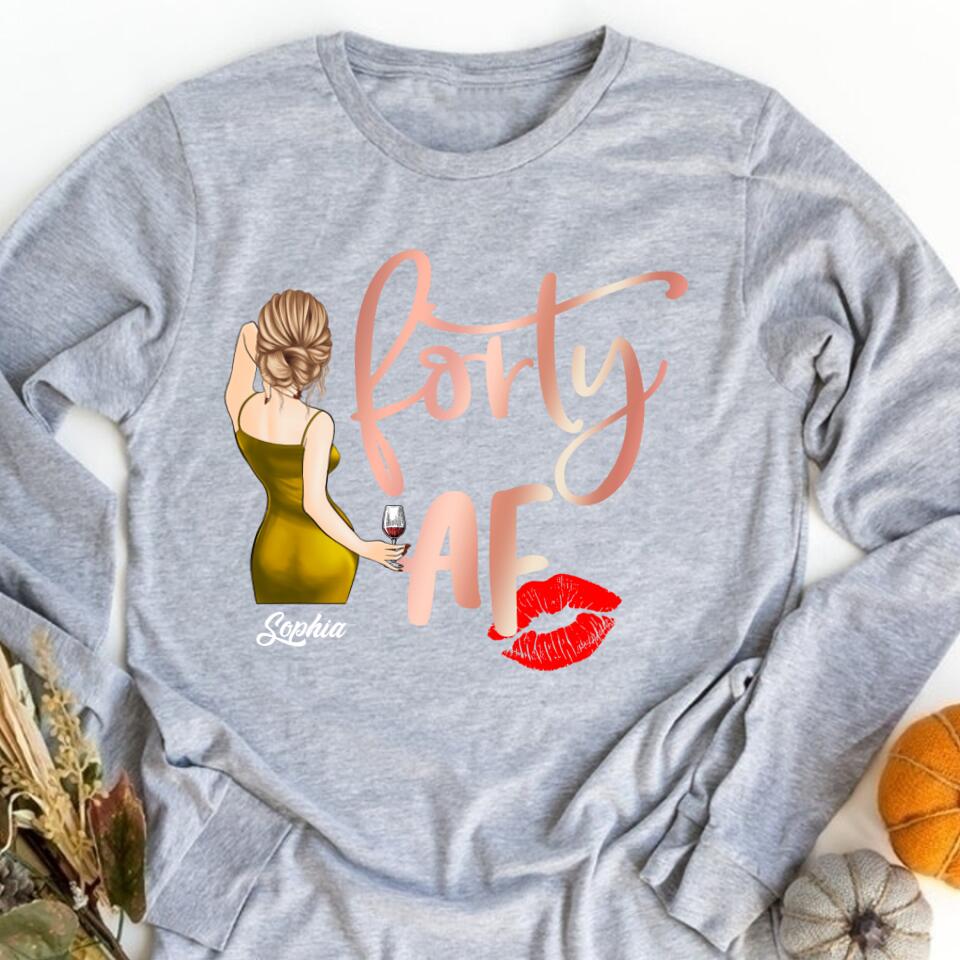 Forty Af Shirt Vintage 1982 Shirt, 40th Birthday Unique Gifts For Woman, 40th Birthday Ideas, Turning 40 Years Old Cotton Shirt