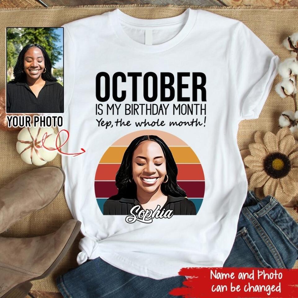 October Birthday Shirt, Custom Birthday Shirt, Queens are Born In October , October Birthday Shirts For Woman, October Birthday Gift
