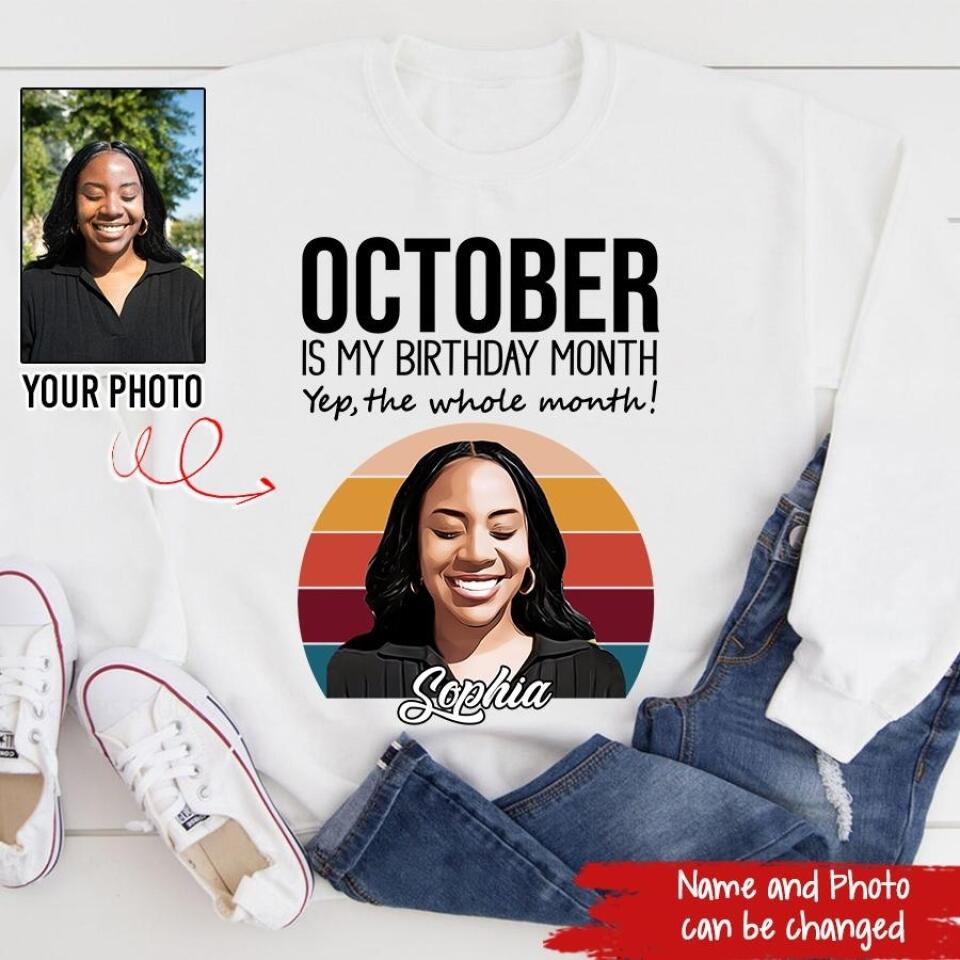 October Birthday Shirt, Custom Birthday Shirt, Queens are Born In October , October Birthday Shirts For Woman, October Birthday Gift
