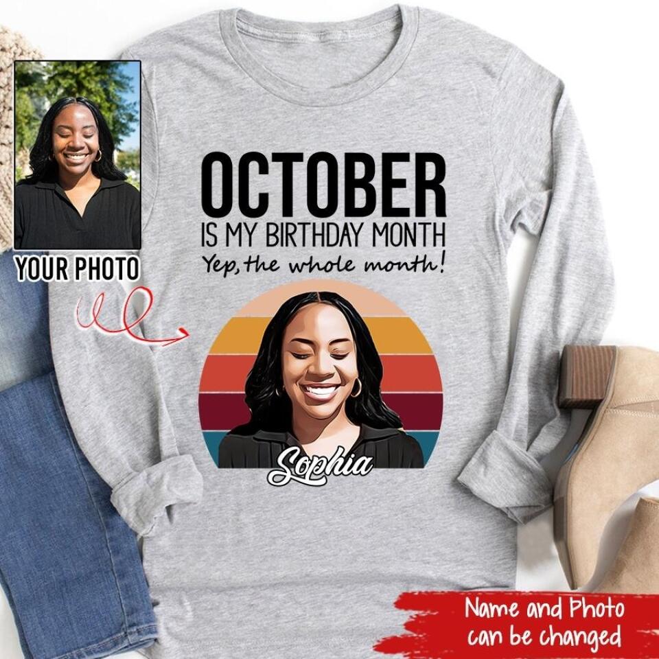 October Birthday Shirt, Custom Birthday Shirt, Queens are Born In October , October Birthday Shirts For Woman, October Birthday Gift