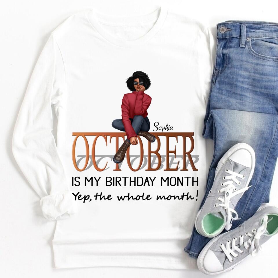 October Birthday Shirt, Custom Birthday Shirt, Queens are Born In October, October Birthday Shirts For Woman, October Birthday Gifts
