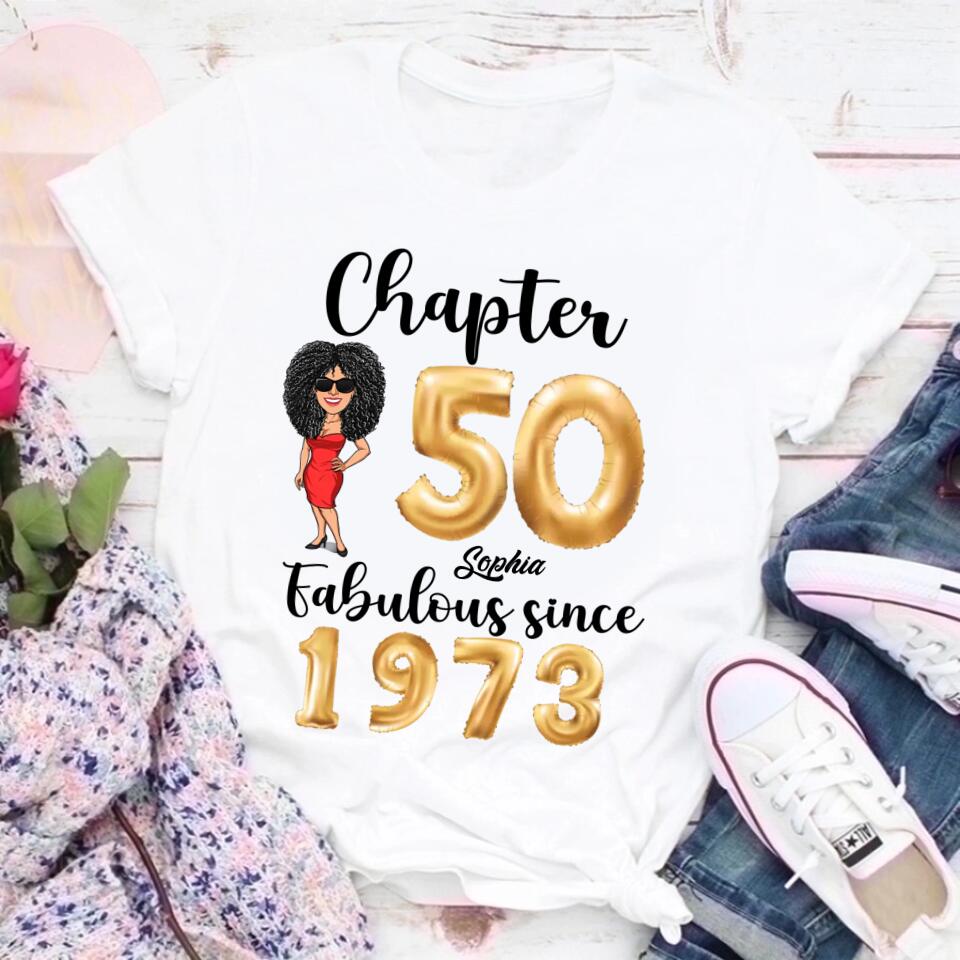 50th Birthday Shirts, Custom Birthday Shirts, Turning 50 Shirt, Gifts For Women Turning 50, 50 And Fabulous Shirt, 1973 Shirt, 50th Birthday Shirts For Her