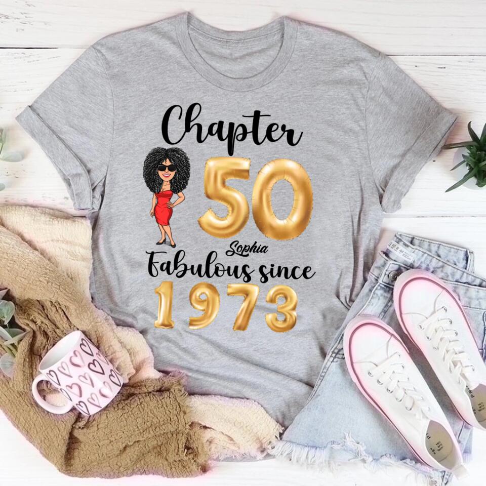 50th Birthday Shirts, Custom Birthday Shirts, Turning 50 Shirt, Gifts For Women Turning 50, 50 And Fabulous Shirt, 1973 Shirt, 50th Birthday Shirts For Her