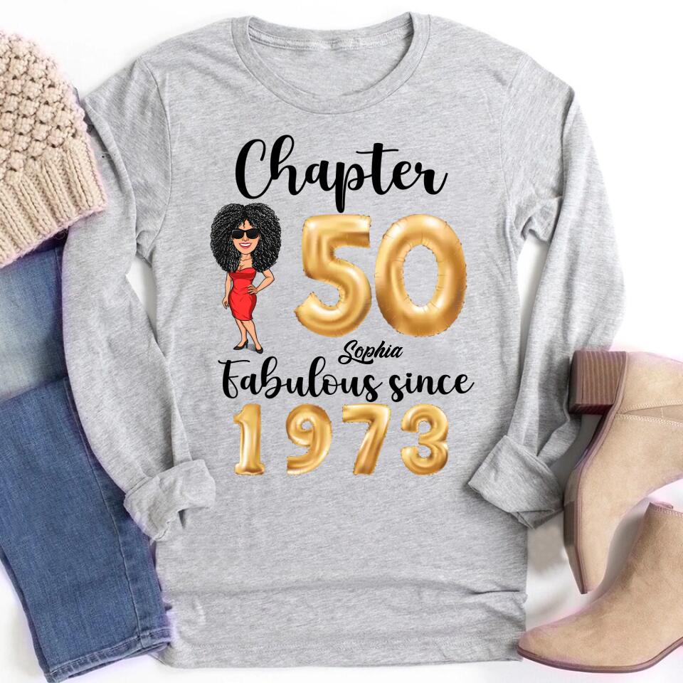 50th Birthday Shirts, Custom Birthday Shirts, Turning 50 Shirt, Gifts For Women Turning 50, 50 And Fabulous Shirt, 1973 Shirt, 50th Birthday Shirts For Her
