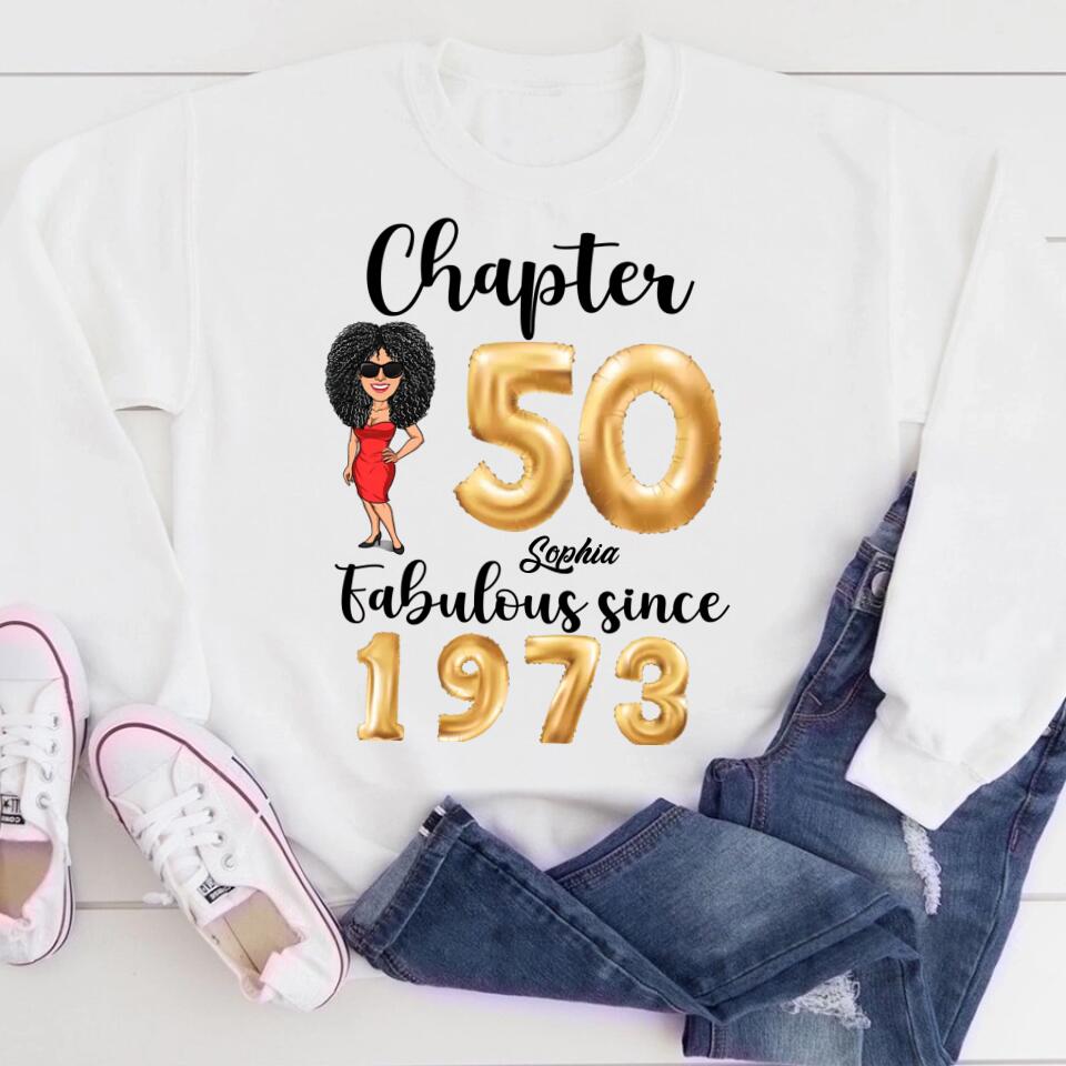 50th Birthday Shirts, Custom Birthday Shirts, Turning 50 Shirt, Gifts For Women Turning 50, 50 And Fabulous Shirt, 1973 Shirt, 50th Birthday Shirts For Her