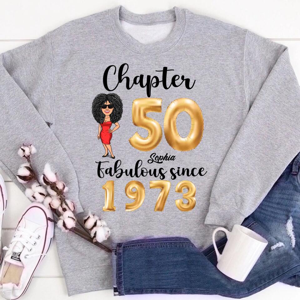 50th Birthday Shirts, Custom Birthday Shirts, Turning 50 Shirt, Gifts For Women Turning 50, 50 And Fabulous Shirt, 1973 Shirt, 50th Birthday Shirts For Her