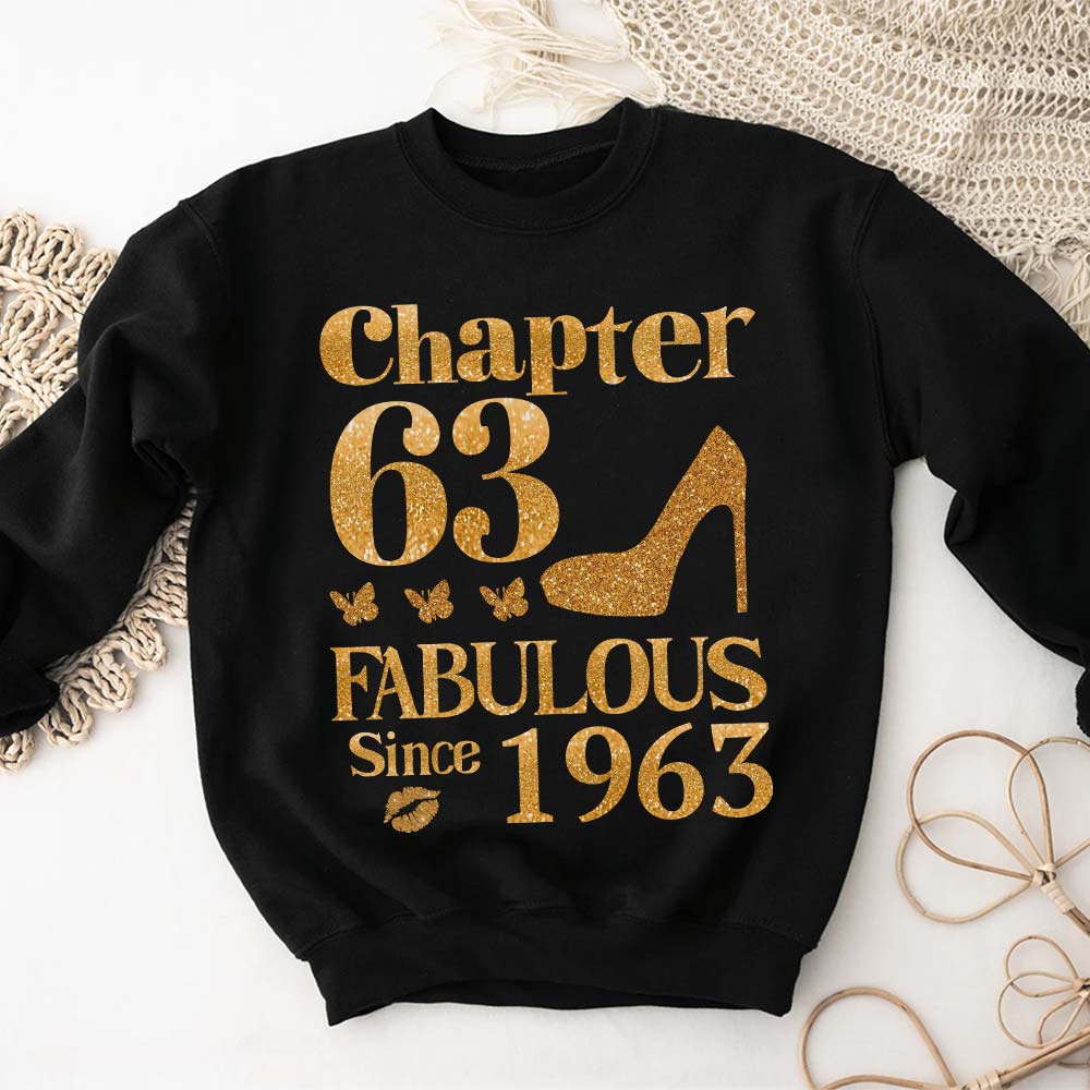 Chapter 63, Fabulous Since 1963 63rd Birthday Unique T Shirt For Woman, Her Gifts For 63 Years Old , Turning 63 Birthday Cotton Shirt