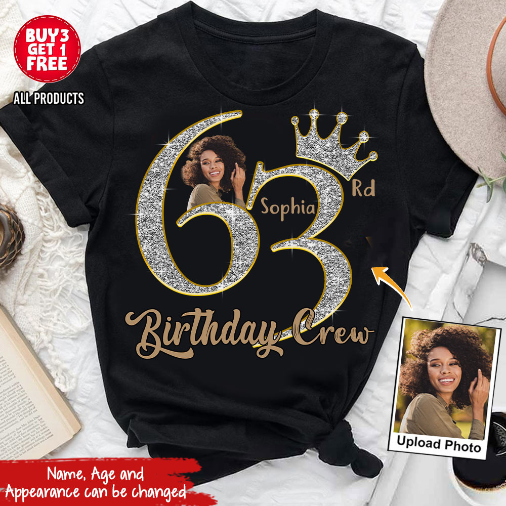 63rd Birthday Shirts, Custom Photo Birthday Shirts, Turning 63 Shirt For Women, Turning 63 And Fabulous Shirt, Best Gifts For Women Turning 63-YPT-HCT