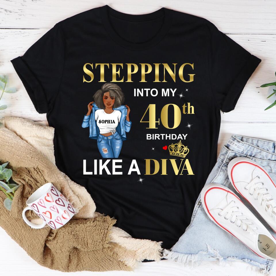 Custom Birthday Shirts, Chapter 40, Fabulous Since 1983 40th Birthday Unique T Shirt For Woman, Her Gifts For 40 Years Old, Turning 40 Birthday Cotton Shirt