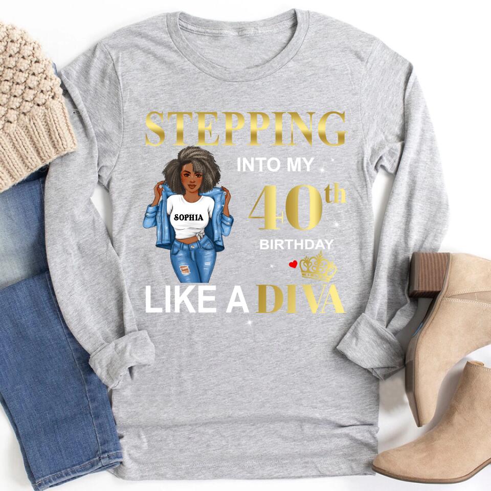 Custom Birthday Shirts, Chapter 40, Fabulous Since 1983 40th Birthday Unique T Shirt For Woman, Her Gifts For 40 Years Old, Turning 40 Birthday Cotton Shirt