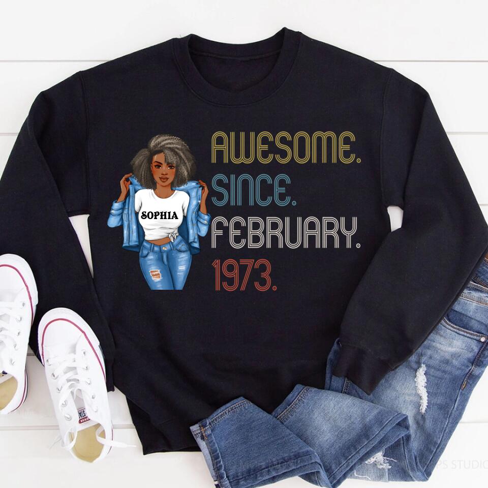 50th Birthday Shirts, Custom Birthday Shirts, Turning 50 Shirt, Gifts For Women Turning 50, 50 And Fabulous Shirt, 1973 Shirt, 50th Birthday Shirts For Her