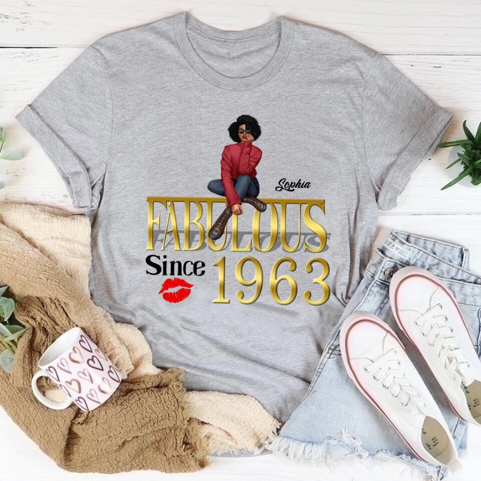 60th Birthday Shirts, Custom Birthday Shirts, Turning 60 Shirt, Gifts For Women Turning 60, 60 And Fabulous Shirt, 1963 Shirt, 60th Birthday Shirts For Her