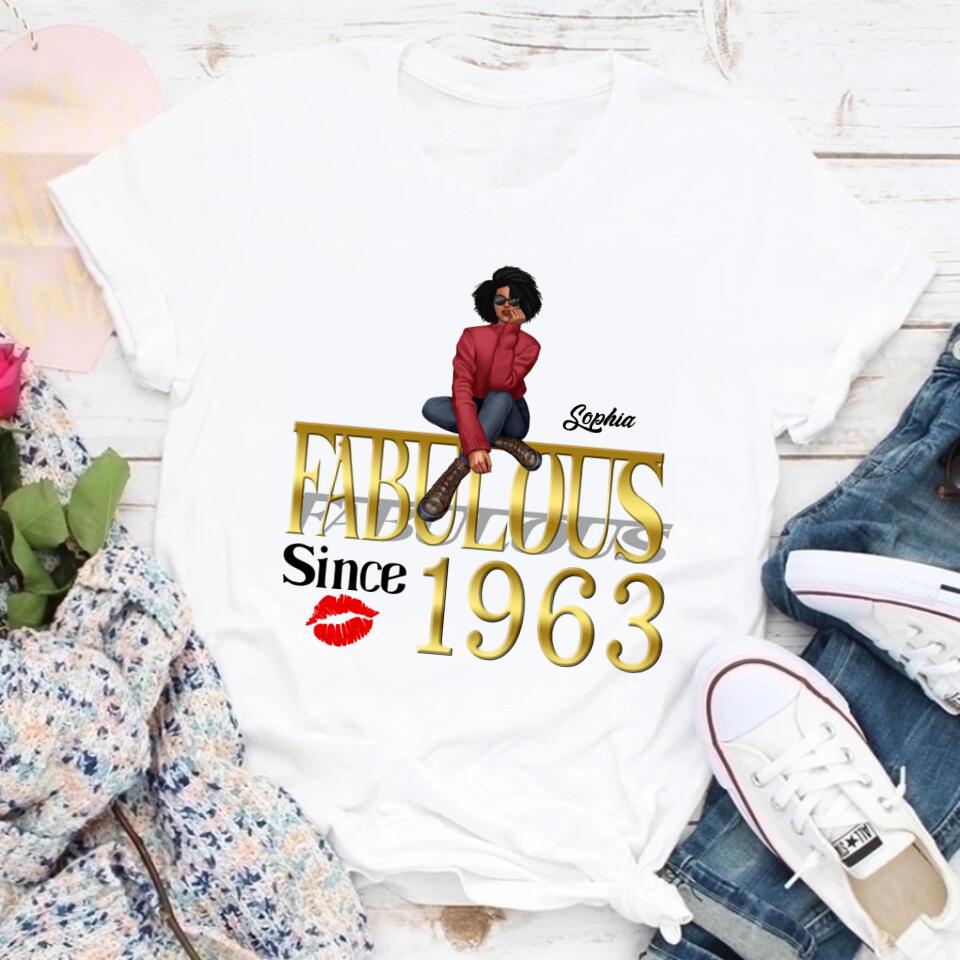 60th Birthday Shirts, Custom Birthday Shirts, Turning 60 Shirt, Gifts For Women Turning 60, 60 And Fabulous Shirt, 1963 Shirt, 60th Birthday Shirts For Her