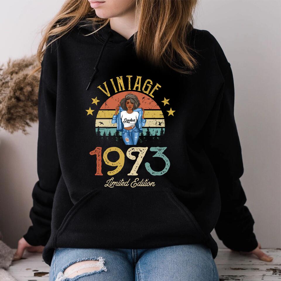 Personalized Birthday Shirt, Chapter 50, Fabulous Since 1973 50th Birthday Unique T Shirt For Woman, Her Gifts For 50 Years Old, Turning 50 Birthday Cotton Shirt, Birthday vintage shirt