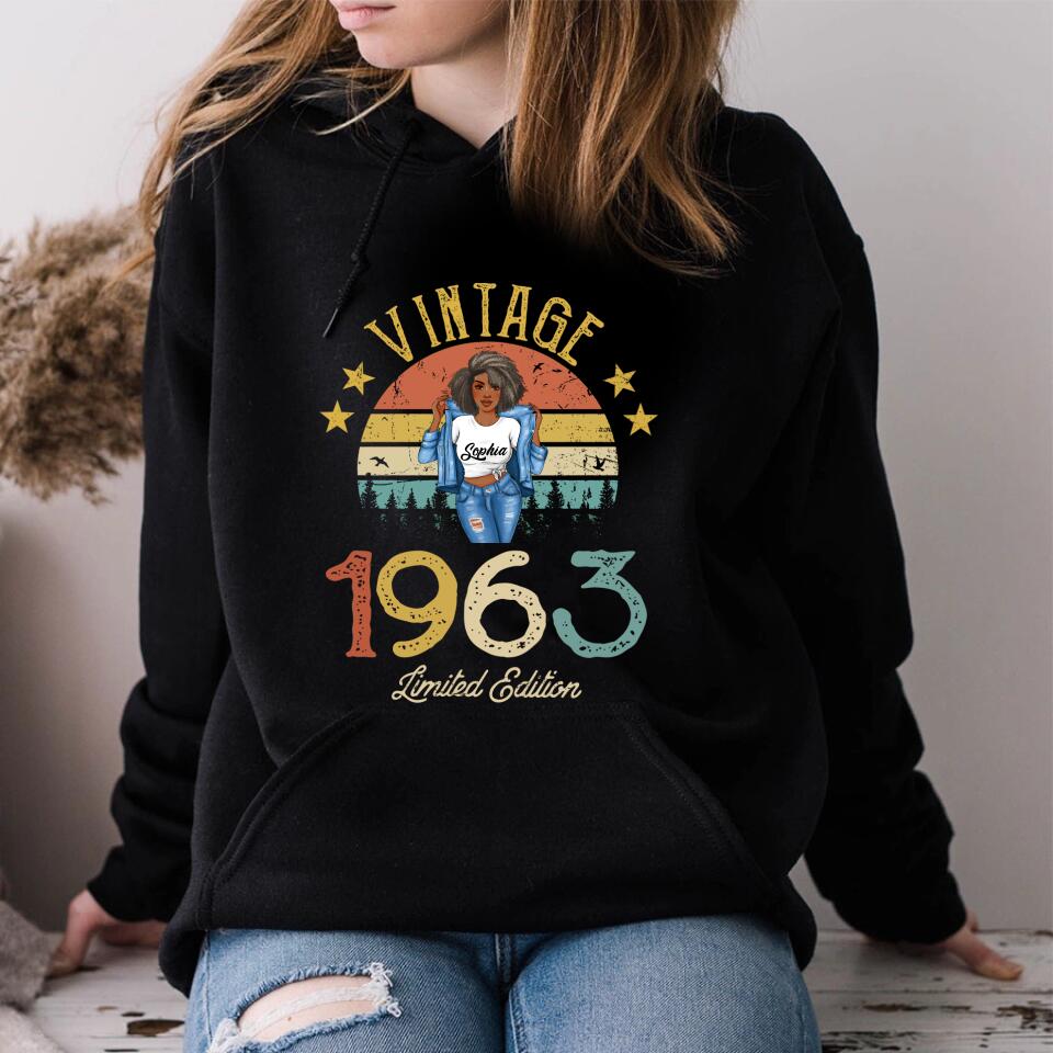 Personalized Birthday Shirt, Chapter 60, Fabulous Since 1963 60th Birthday Unique T Shirt For Woman, Her Gifts For 60 Years Old, Turning 60 Birthday Cotton Shirt, Birthday vintage shirt