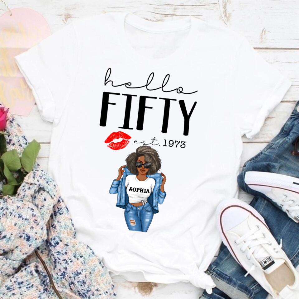 50th Birthday Shirts, Custom Birthday Shirts, Turning 50 Shirt, Gifts For Women Turning 50, 50 And Fabulous Shirt, 1973 Shirt, 50th Birthday Shirts For Her