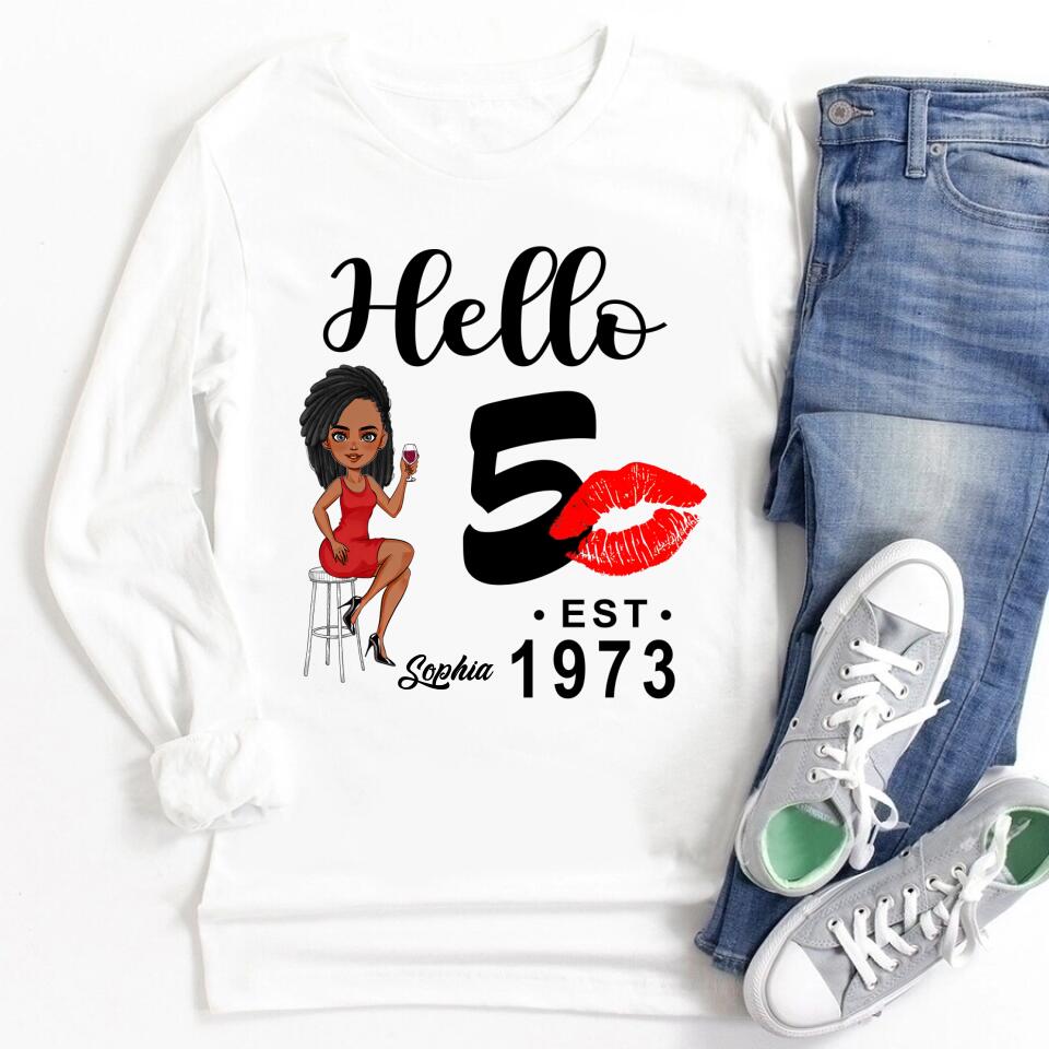 50th Birthday Shirts, Custom Birthday Shirts, Turning 50 Shirt, Gifts For Women Turning 50, 50 And Fabulous Shirt, 1973 Shirt, 50th Birthday Shirts For Her