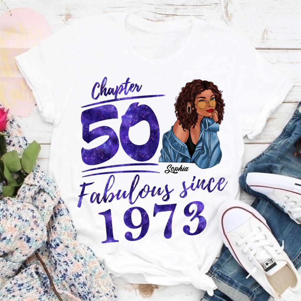 50th Birthday Shirts, Custom Birthday Shirts, Turning 50 Shirt, Gifts For Women Turning 50, 50 And Fabulous Shirt, 1973 Shirt, 50th Birthday Shirts For Her