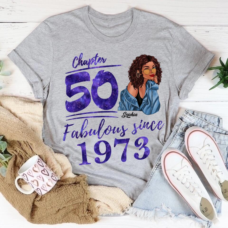 50th Birthday Shirts, Custom Birthday Shirts, Turning 50 Shirt, Gifts For Women Turning 50, 50 And Fabulous Shirt, 1973 Shirt, 50th Birthday Shirts For Her