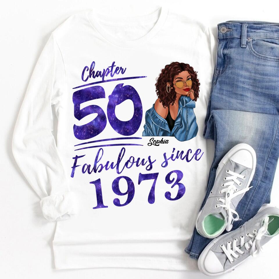 50th Birthday Shirts, Custom Birthday Shirts, Turning 50 Shirt, Gifts For Women Turning 50, 50 And Fabulous Shirt, 1973 Shirt, 50th Birthday Shirts For Her