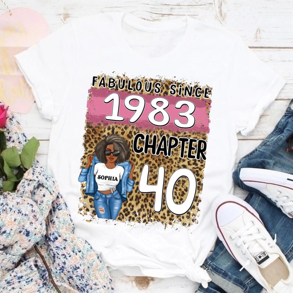 40th Birthday Shirts, Custom Birthday Shirts, Turning 40 Shirt, Gifts For Women Turning 40, 40 And Fabulous Shirt, 1983 Shirt, 40th Birthday Shirts For Her